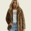 Beth Dutton Cheetah Print Coat For Girls Yellowstone