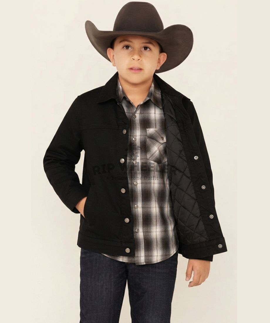 black cotton jacket for kid rip wheeler jacket